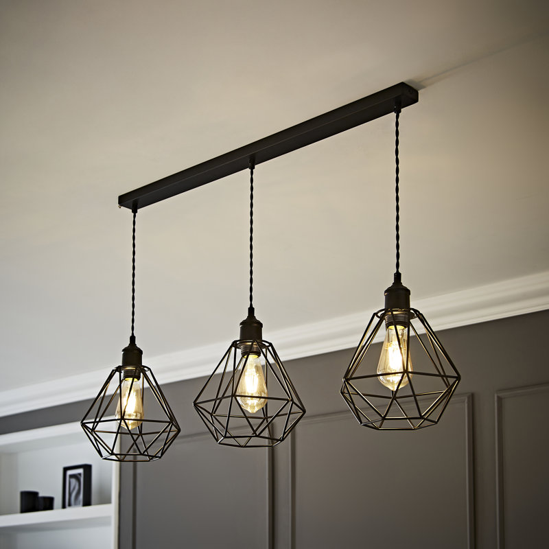 3 - Light Matte Black Pendant, Yes