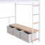 Lit mezzanine en métal avec DEL-1396697261