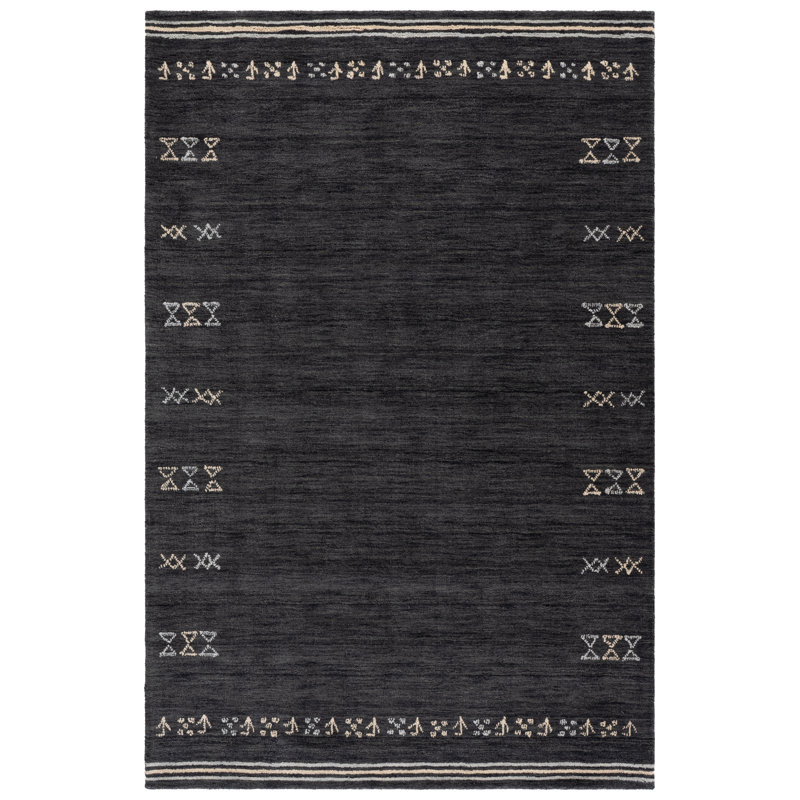 Himalaya Hand Loomed Wool Geometric Indoor Rug, 9'-0" x 12'-0" Rectangle