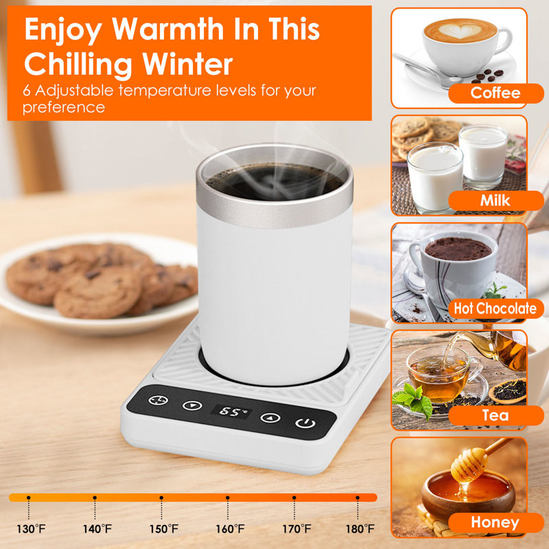Edge Collections Carafe & Mug Warmer, Black