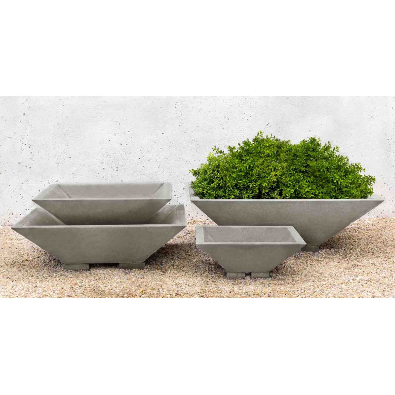 Zen Pot Planter, Natural, 6" H x 18" W x 18" D