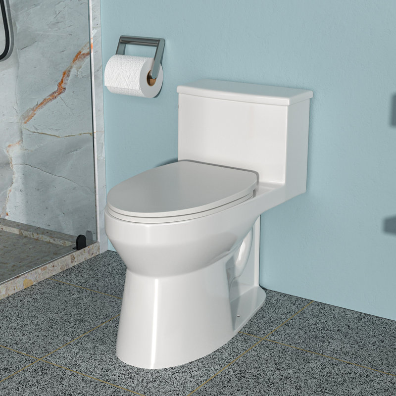 Toilette allongée une pièce 1,28 GPF (économe en eau) (siège inclus)