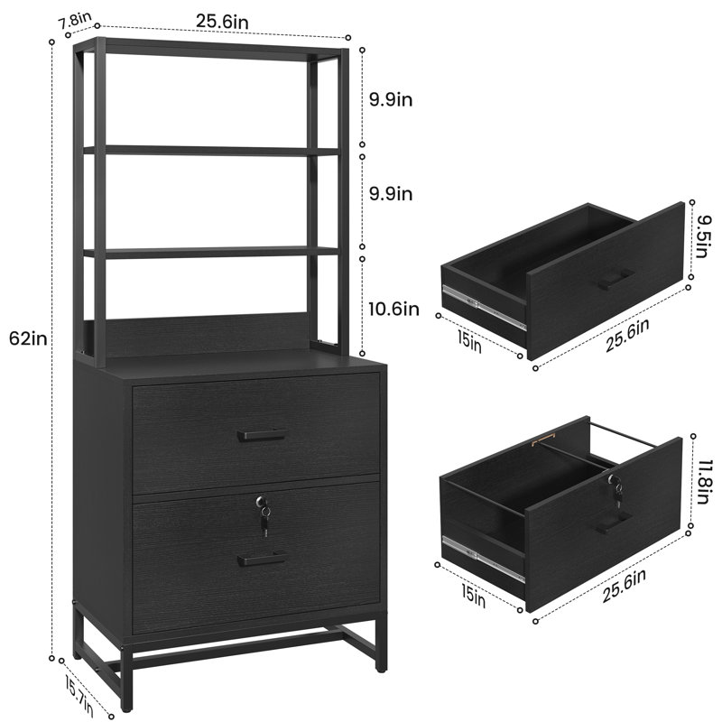 Jaceyon 25.6 Wide 2 -Drawer File Cabinet