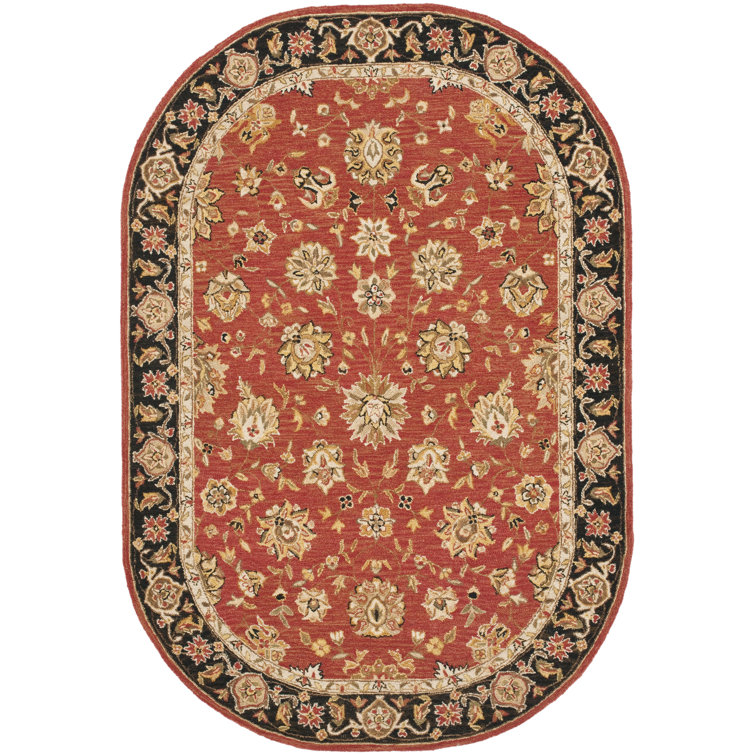 Gruber Hand Hooked Wool Pile Oriental Rug