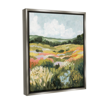 «Vast Meadow Landscape Floater Frame» par Victoria Barnes sur toile