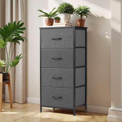 Commode avec 4 tiroirs, grande commode pour la chambre à coucher, grande commode pour le salon