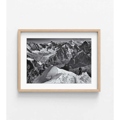 Arete - reproduction de photographie de montagne en noir et blanc