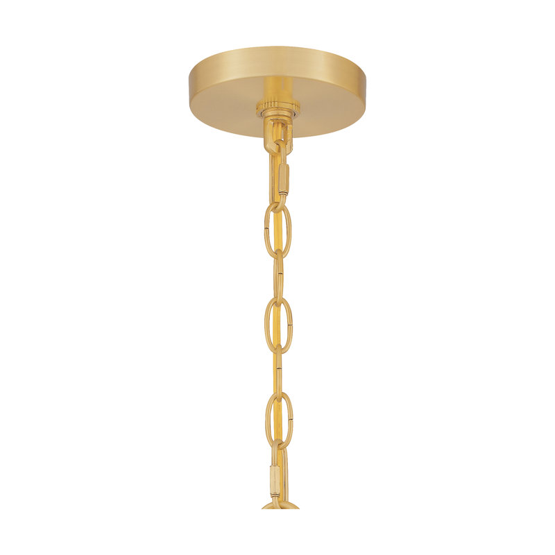 Luminaire suspendu cylindrique 3 lumières Arpelar, Laiton vieilli