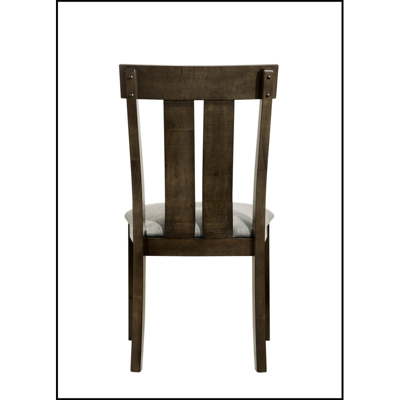 Chaises de salle à manger rembourrées rustiques 2 pièces avec finition en bois riche, alliant confort et élégance pour les salles à manger modernes