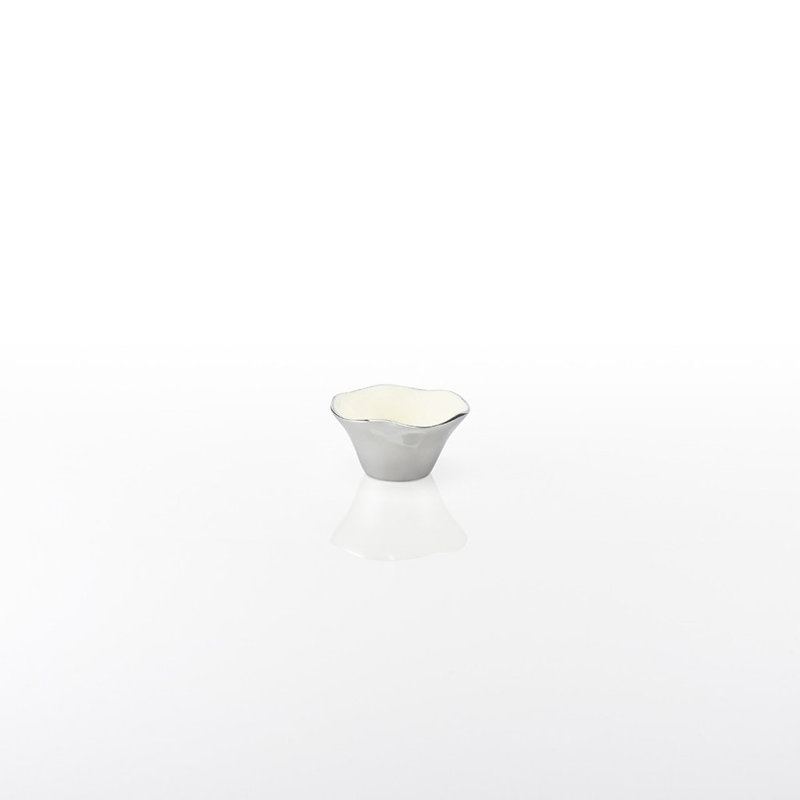 Ruffled Dish Decorative Bowl, Snow