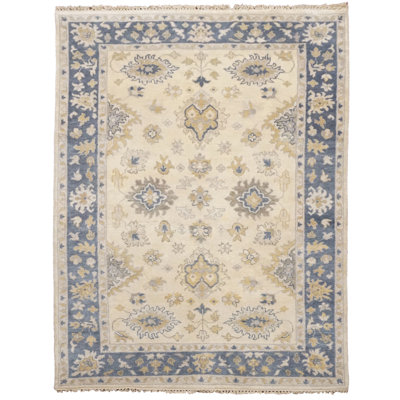 6X8 Beige Oushak Rug