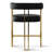 25" Luxurious Faux Leather Gold Tripod Base Arm Counter Stool