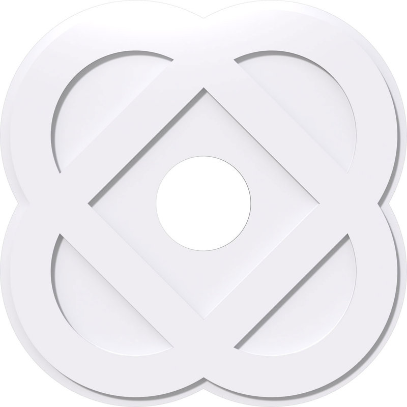 Médaillon de plafond contemporain en PVC de qualité architecturale 26 po x P 6 po x P 10 1/4 po x P 1 po