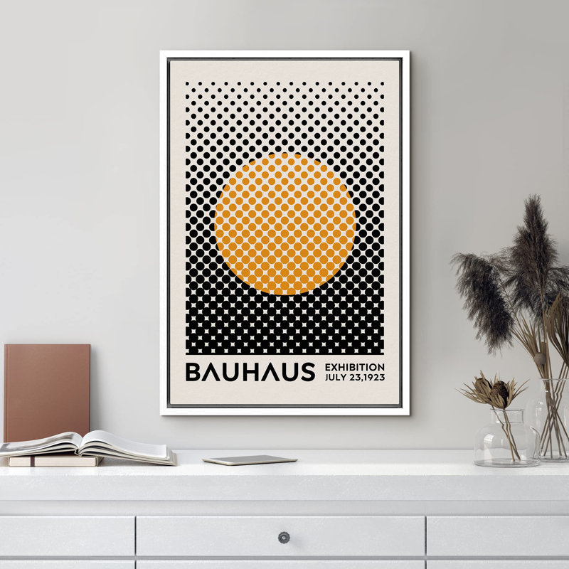 Blocs de couleurs abstraites et vibrantes, style Mid-Century Bauhaus, H 36 po x l 24 po, Blanc