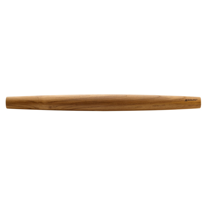 Anolon Tools and Gadgets 3-Piece Prep Set Pastry Wheel Cutter, Pastry Brush, 19" French Rolling Pin