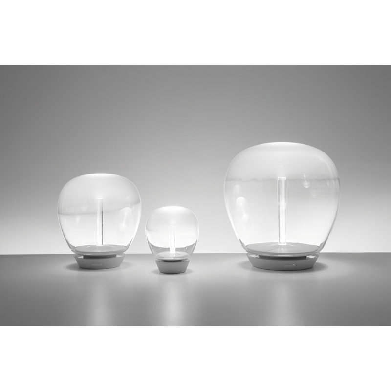 Empatia White Glass LED Table Lamp, 11.38" H