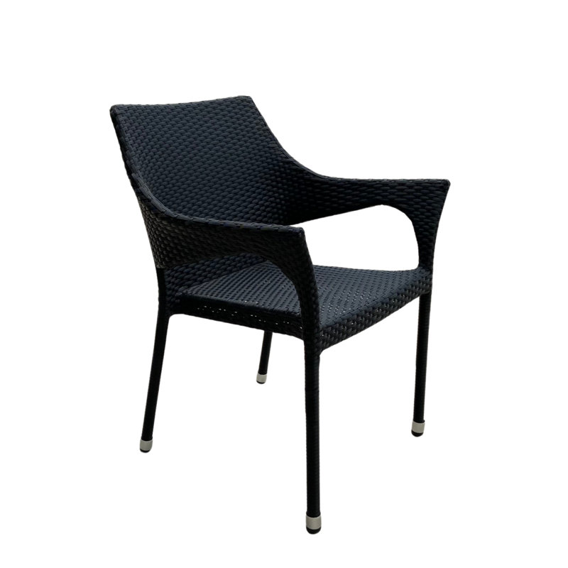 Fauteuil de salle à manger Larsen, Noir