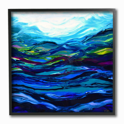 « acrylique en résine d’eau sous ondulations abstract », reproduction de peinture à l’aquarelle