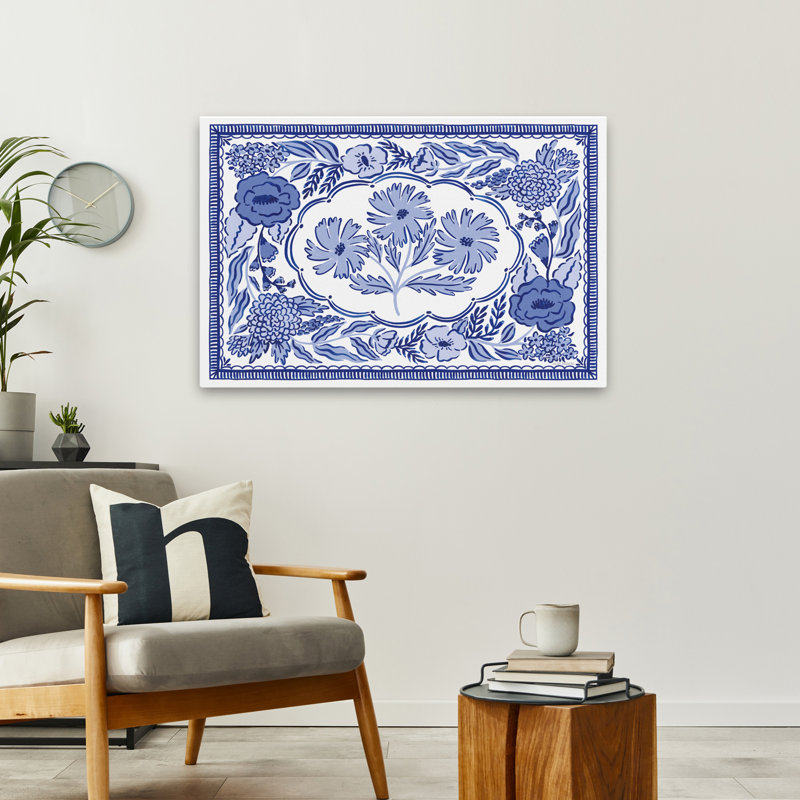 Contemporain bleu Reverie IV, H 36 po x l 24 po
