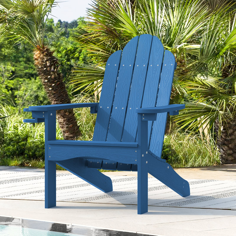Roundup Outdoor Adirondack Chair, Navy Blue