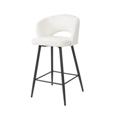Coffeyville Upholstered Counter Stool with Metal Frame