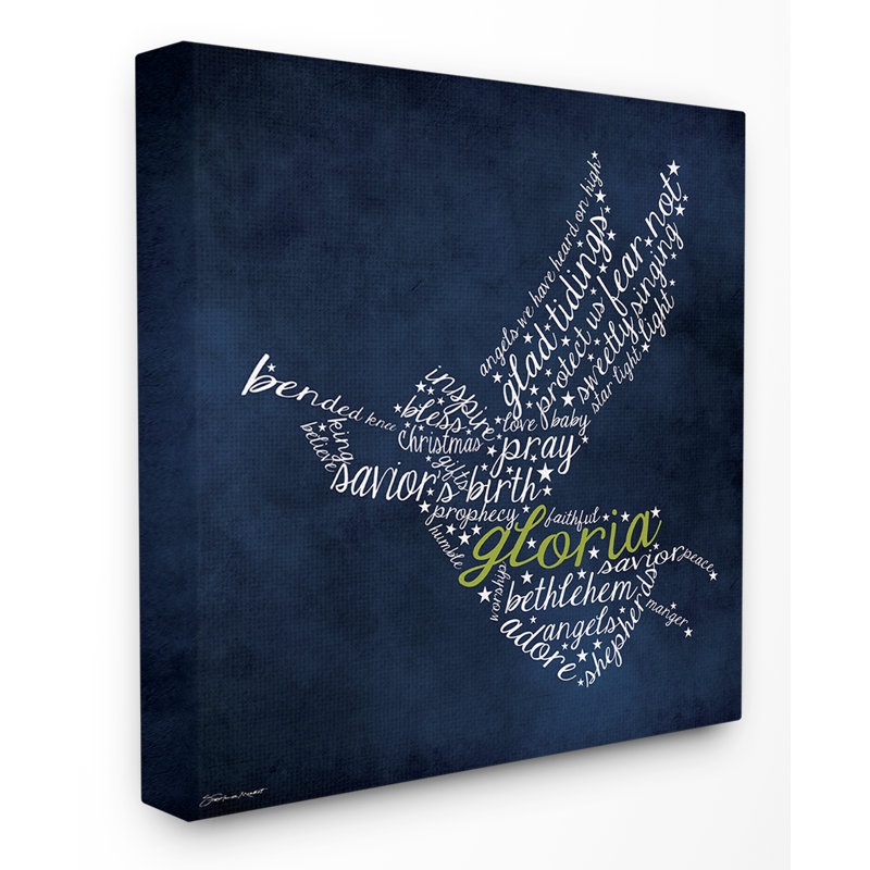 «Gloria Angel» par Stephanie Workman Marrot, reproduction d'art textuel sur toile tendue, H 17 po x l 17 po, Toile tendue