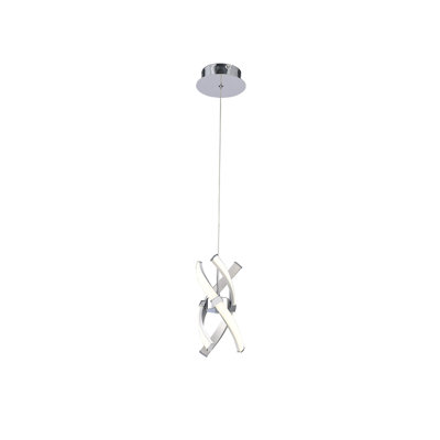Arian 1 - Light Polished Chrome LED Kitchen Island Pendant