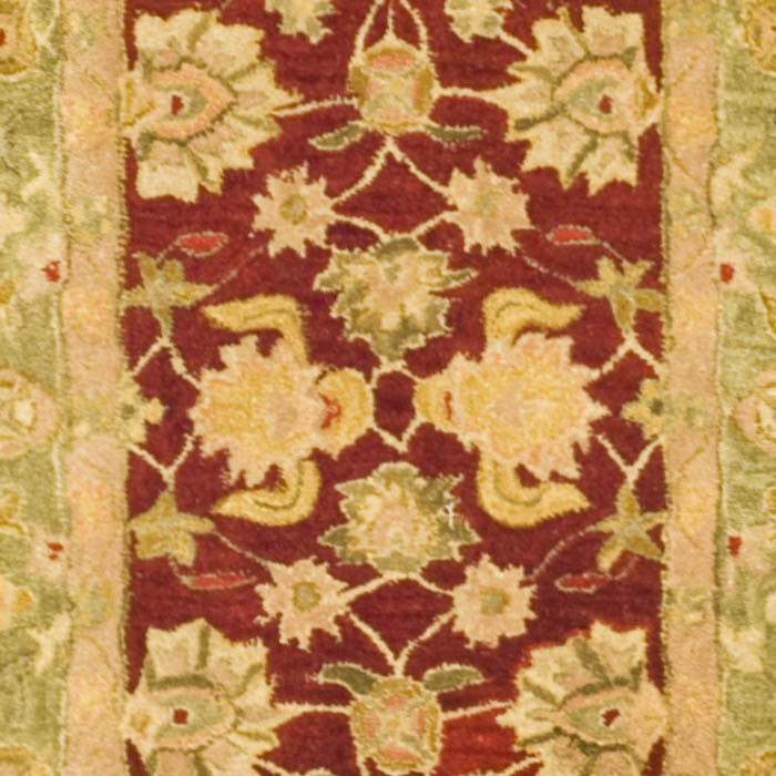 Coltun Hand-Tufted Wool Red/Moss Area Rug