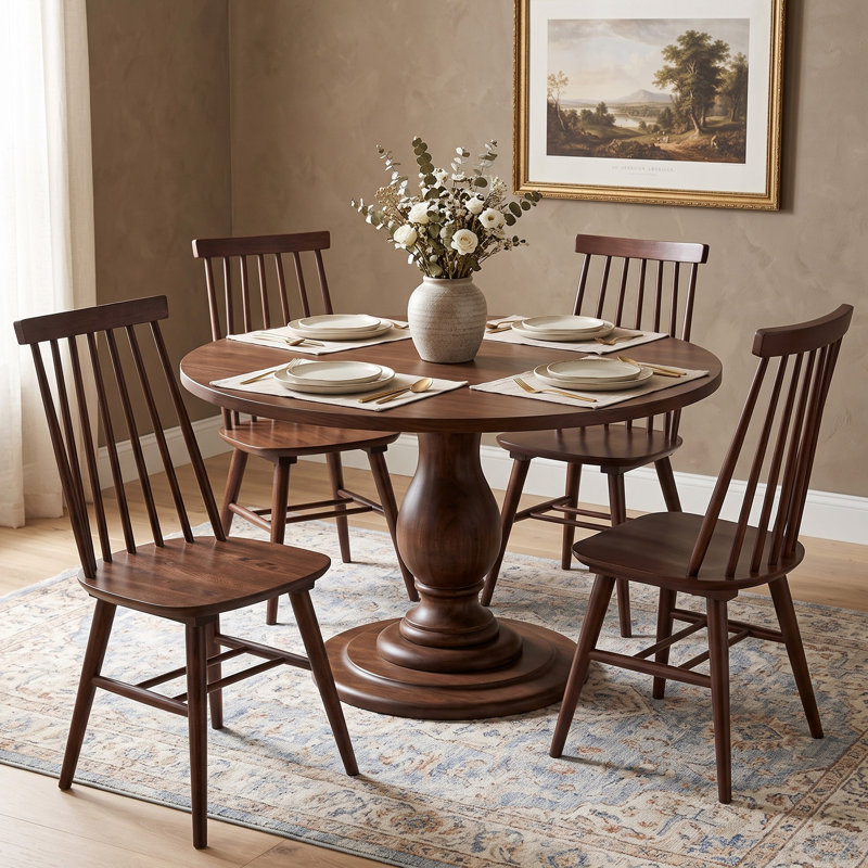 Chaises de salle à manger Alvie, Noyer