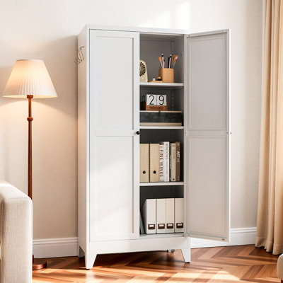 Rangement réglable en métal pour garde-manger avec 3 tablettes (capacité de 110 lb), organisateur de garde-manger autoportant robuste pour la cuisine, le garde-manger et le salon
