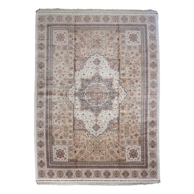 9X12 Hereke Tufted Pure Silk Area Rug, 1000 KPSI