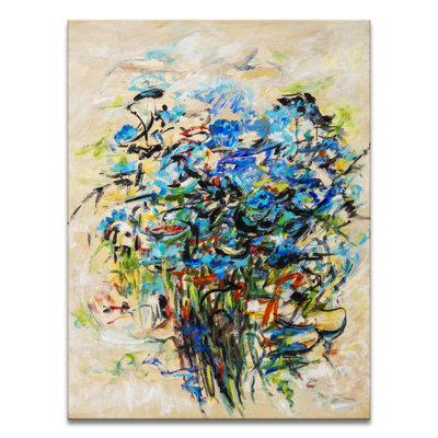 'Blues Boutique' by Karen H. Salup - Wrapped Canvas Painting