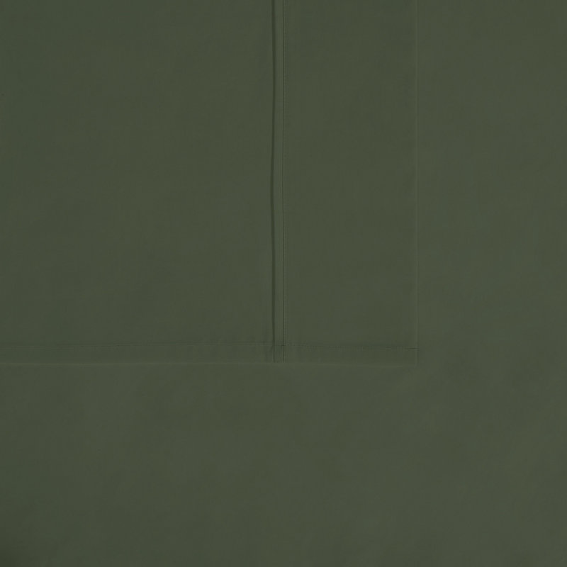 Twin Green Cotton Percale 3-Piece Sheet Set