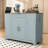 Rolling Kitchen Island Cart with Built-in Power Outlet, Storage Cabient and Trash Can-2116294576