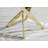 Tierra Sleek Gold and White Gloss Round Dining Table Set with 4 Luxury Faux Leather Dining Chairs-1397908064