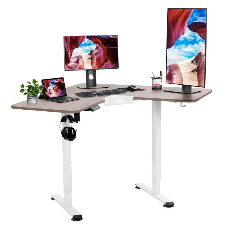 Anderegg Adjustable L-Shaped Standing Desk