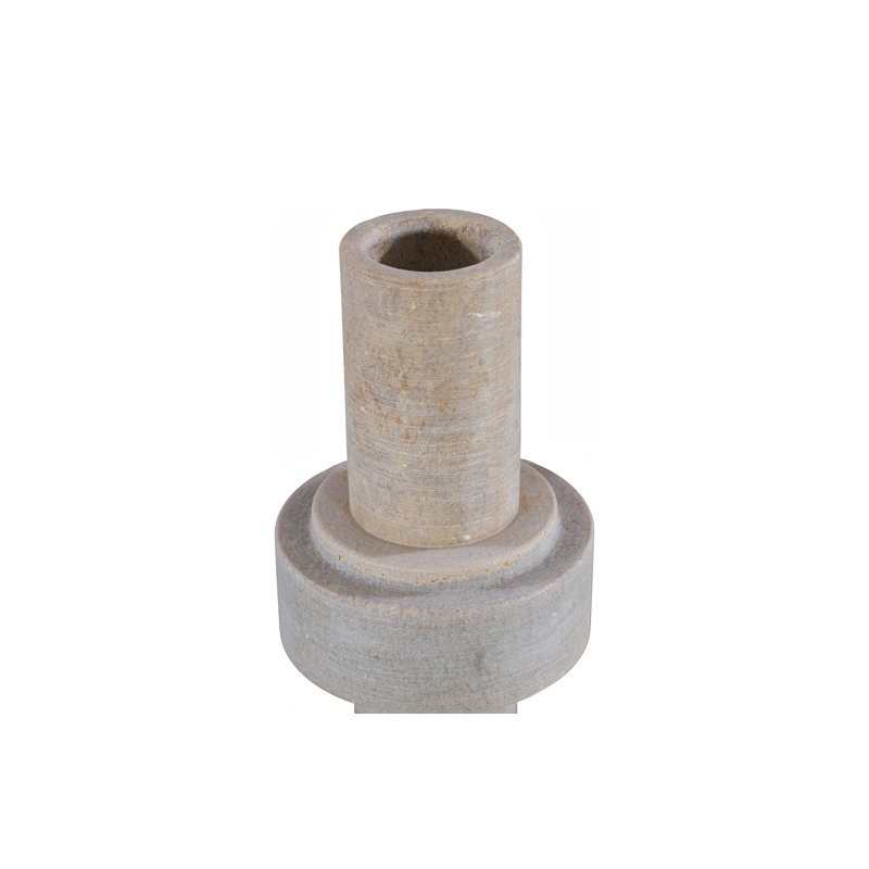 Stone Vase, Cream, Medium, 10" H x 5" W x 5" D