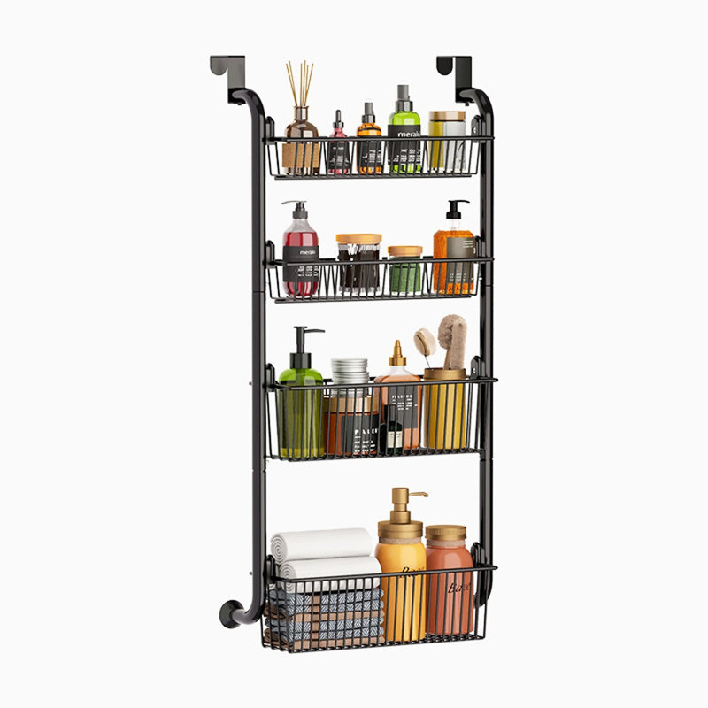 Organisateur de porte d'armoire 4 couches antirouille pour la maison