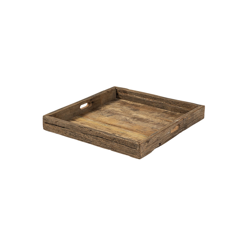 Latassha Solid Wood Decorative Tray, 3" H x 24" W x 24" L