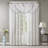 Irina Diamond Sheer Embroidered Single Waterfall Valance-518592262