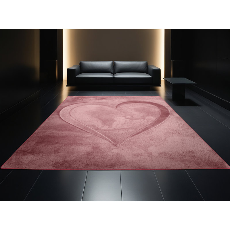 Tapis rose moderne et contemporain lavable à la machine Collingswood, 6 X 9