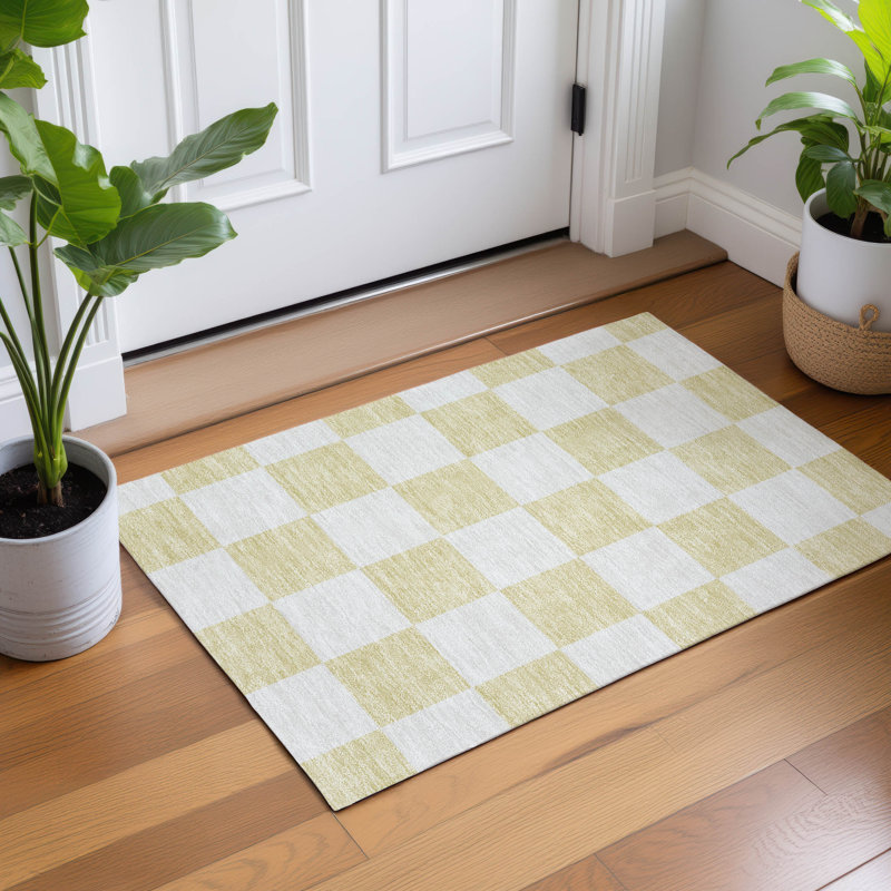 Machine Washable Indoor/Outdoor Chantille ACN2345 Geometric Rug, Rectangle 1'8" x 2'6"