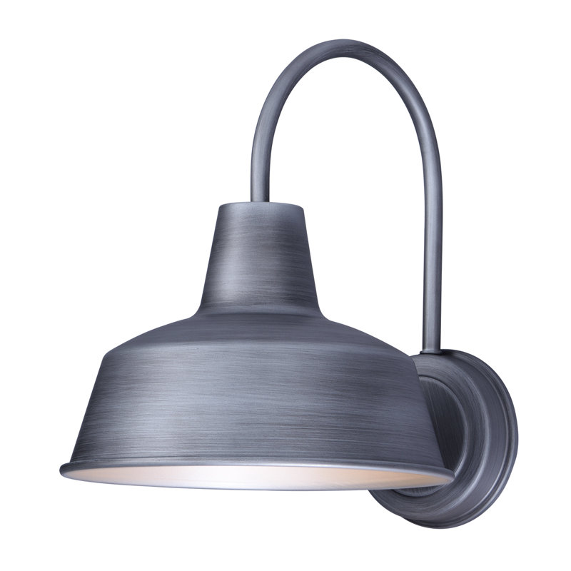 Alexandrina Single Light Bell Outdoor Wall Light, Weathered Zinc, 10.75" H x 8.25" W x 10.5" D