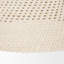 Luminaire suspendu 1 lumière avec abat-jour cylindrique tissé en corde de coton avec une chaîne et un auvent de finition dorée.