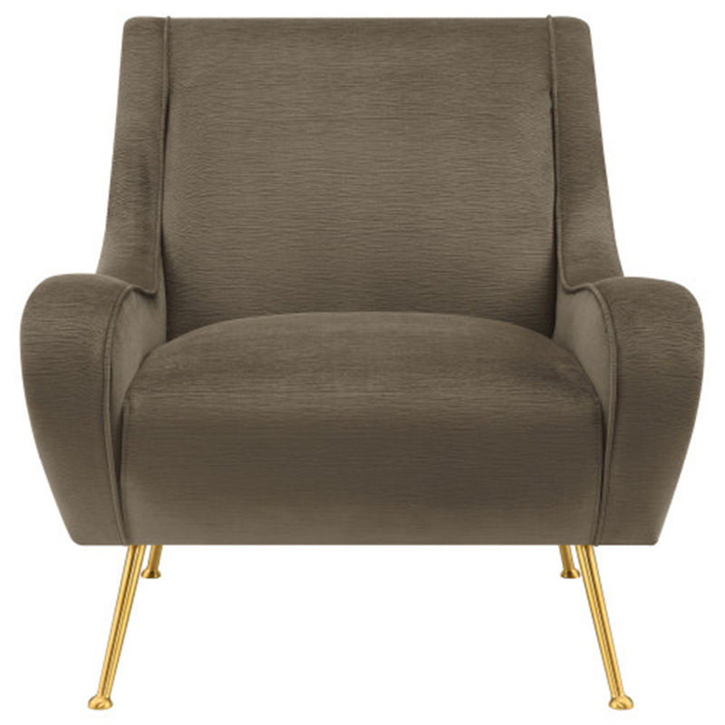 Fauteuil d'appoint à coussin serré Lundy Stone, Bronze doré