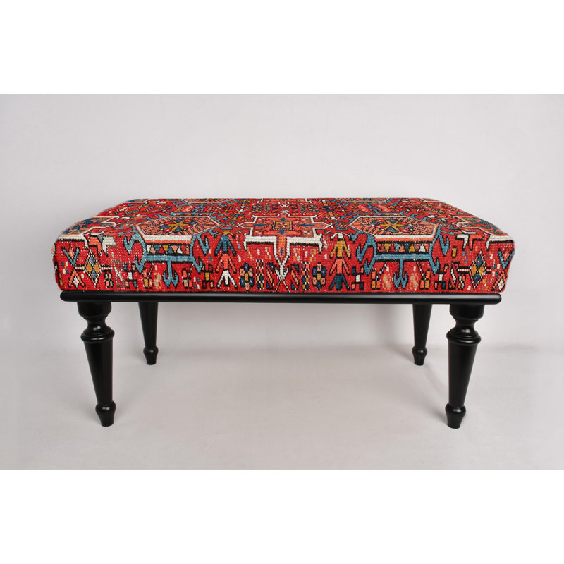 Motif géométrique, banc de bureau, banc de repose-pieds, banc rembourré, banc de tapis turc, banc Kilim, banc de décoration intérieure, banc fabriqué à la main
