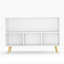 Bibliothèque pour enfants avec tiroirs en tissu pliables, présentoir à livres pour enfants, armoire de rangement pour jouets, blanc / bleu