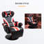 Fauteuil de jeu, fauteuil inclinable de course avec support lombaire, repose-pieds et porte-gobelet-960165569