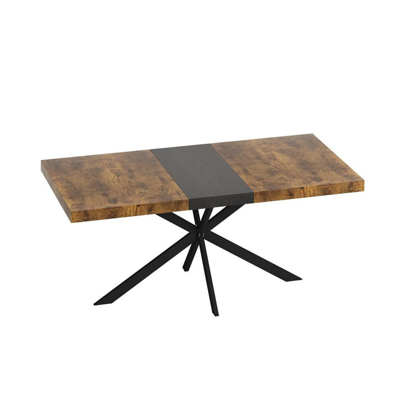 Table de salle à manger rectangulaire extensible de 55,11 po à 70,86 po, Brun