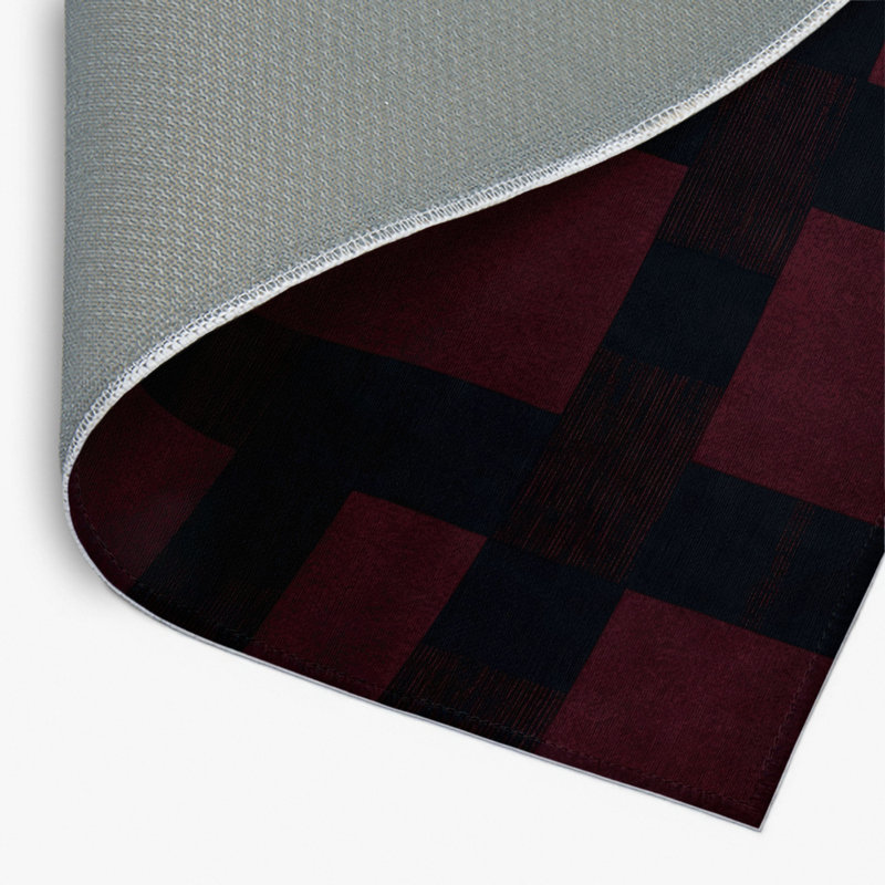 Tapis intérieur / extérieur mauve à carreaux, Rectangle 4pi x 6 pi